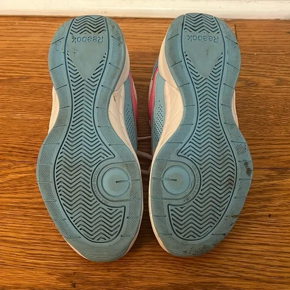 Reebok Girls White And Neon Sneakers Size 1