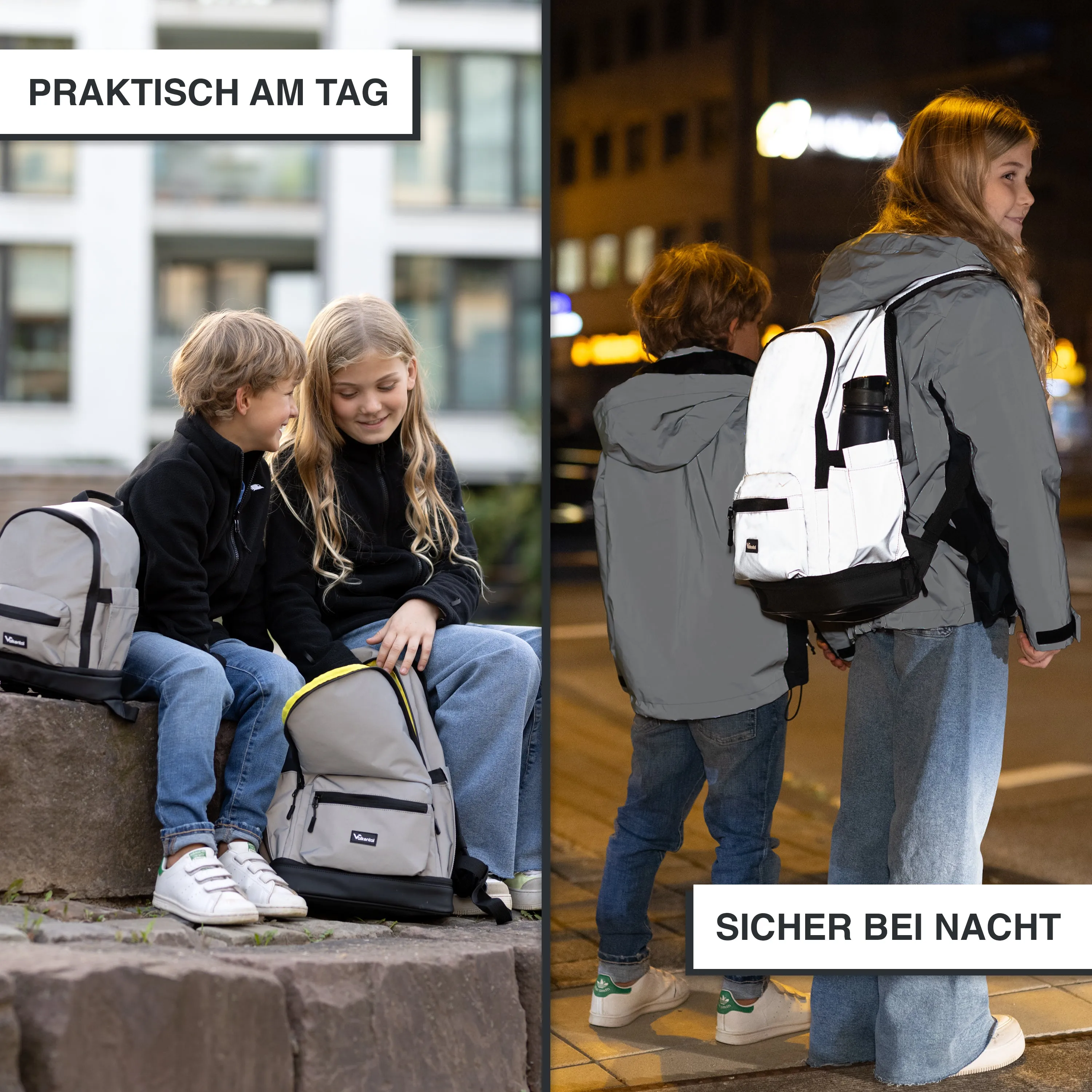 Reflektierender Kinderrucksack für Schule und Kindergarten