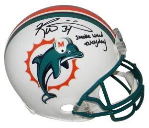 RICKY WILLIAMS SIGNED MIAMI DOLPHINS F/S PROLINE HELMET W/ SMOKE WEED EVERYDAY