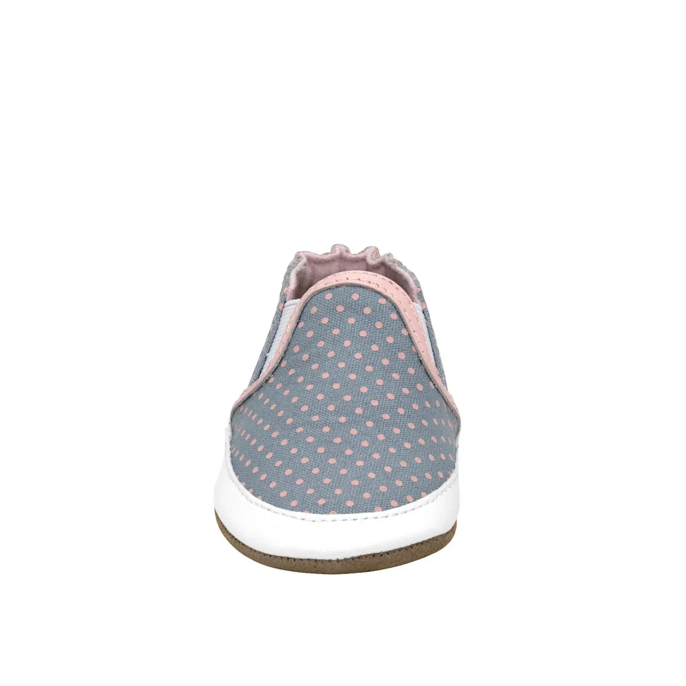 Robeez Soft Soles - Polka Dot Polly Charcoal Canvas