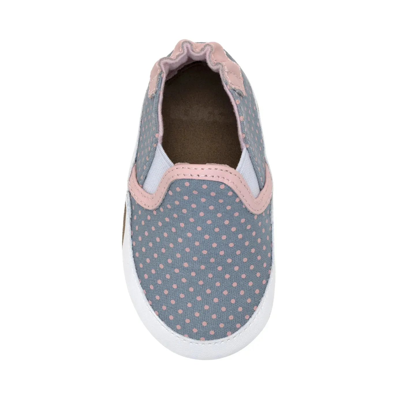 Robeez Soft Soles - Polka Dot Polly Charcoal Canvas