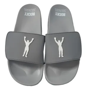 Rocky Statue Gray Slydes/ White Logo