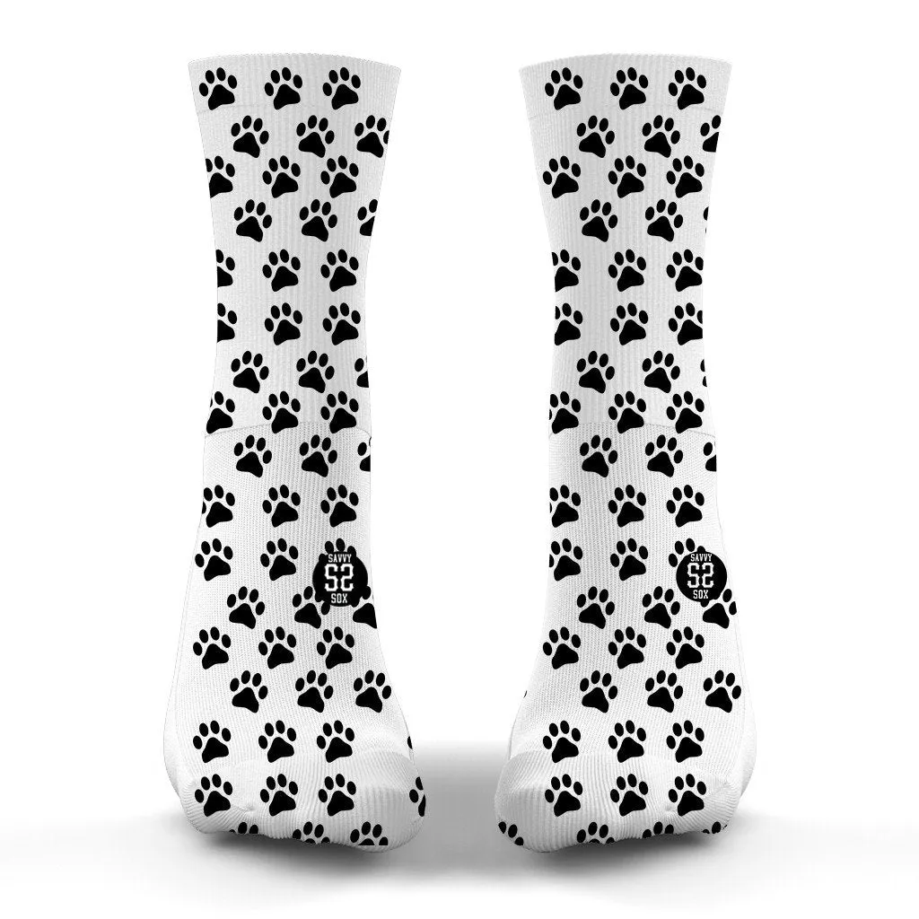 SAVVY SOX DOG PAW PRINTS SOCKS