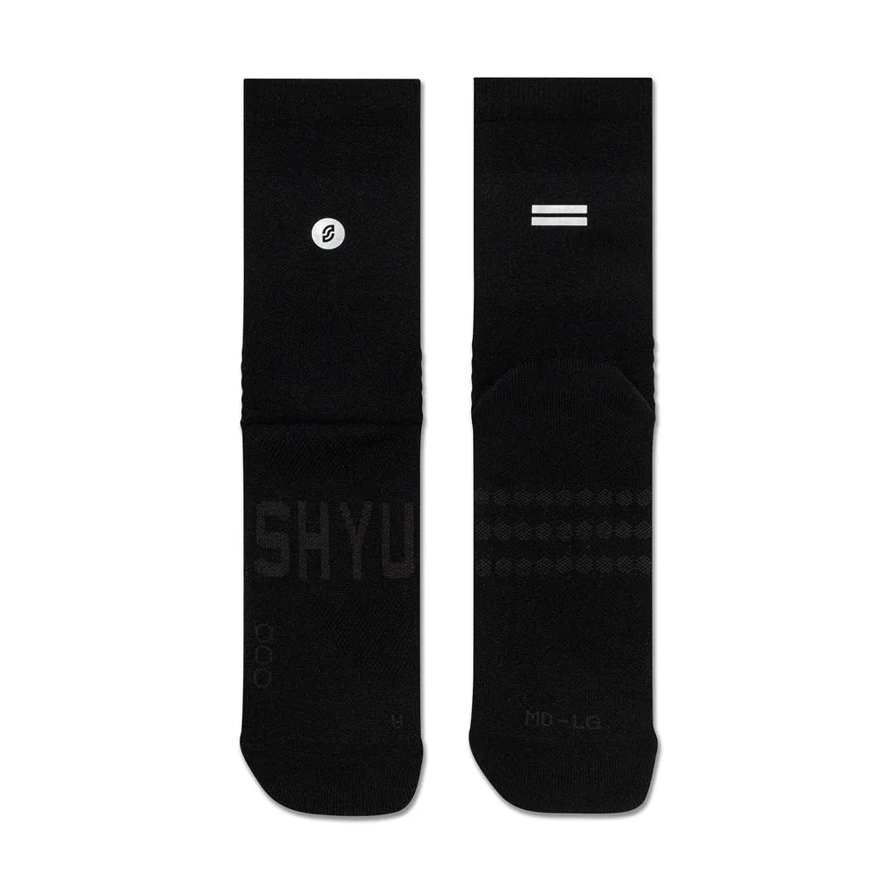 Shyu Racing Running Socks - Black/Black/Black