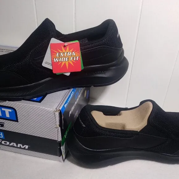 Skechers Men's 11.5 Equalizer 5.0 Persistable Men's Black Extra Wide Sneakers