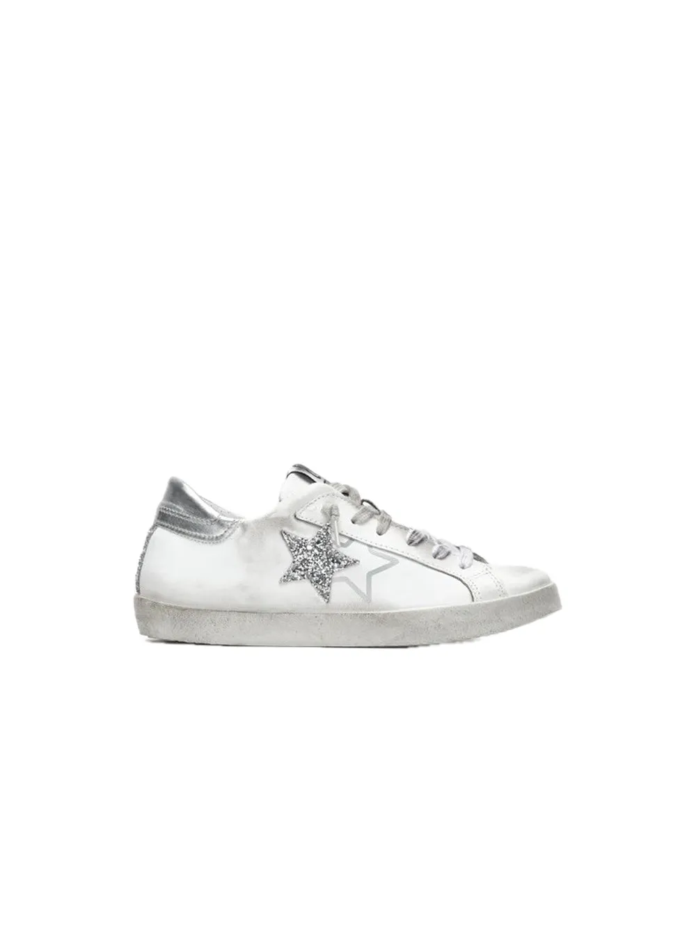 Sneakers One Star Pelle Bianca - White Silver