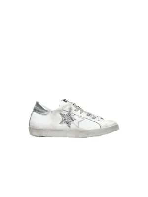 Sneakers One Star Pelle Bianca - White Silver