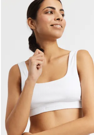 Soft rib bralette Key Comfy - white