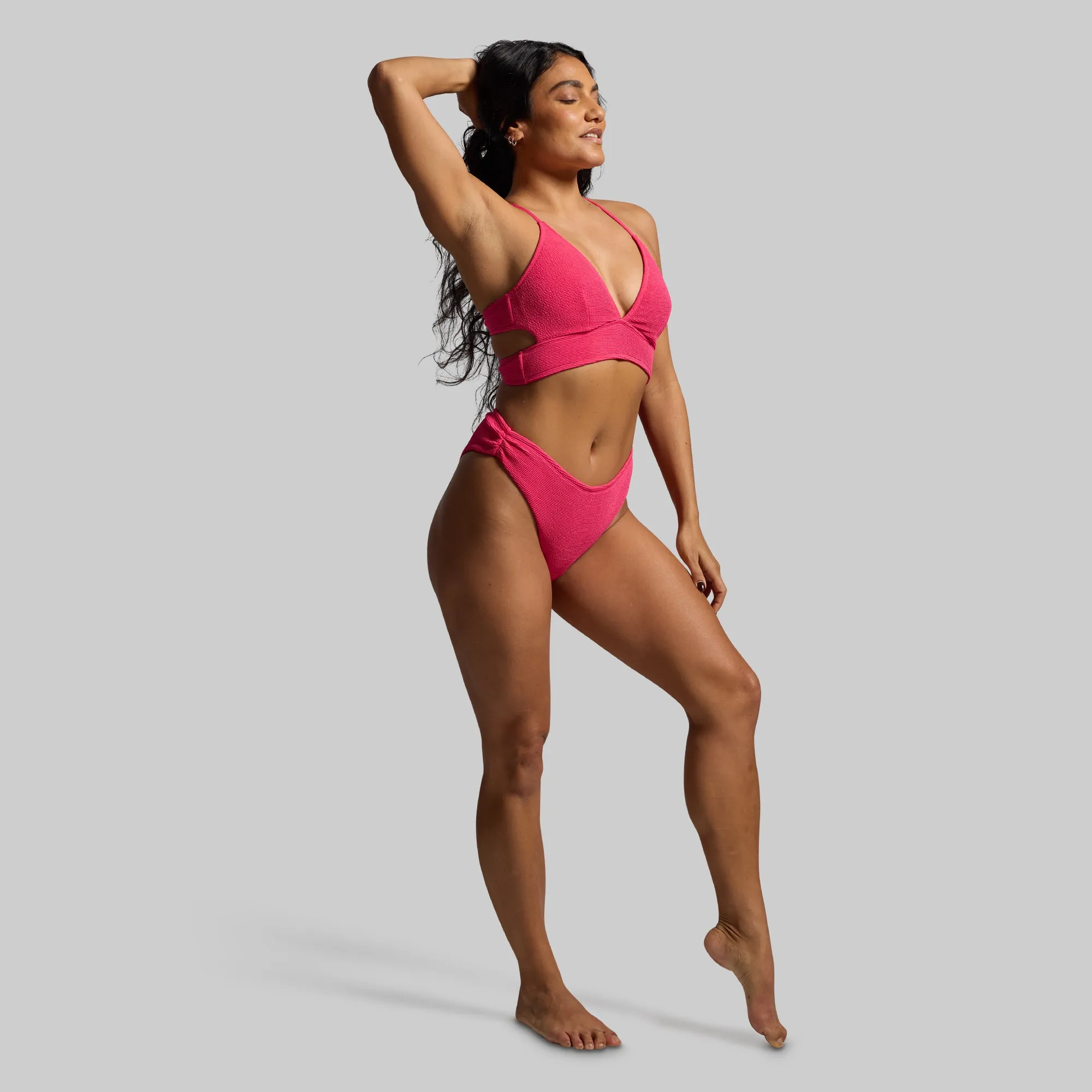 Solstice Crinkle Bikini Set (Raspberry Sorbet)