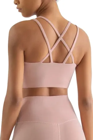 SPORT.LES 2NDSKN Cross Sports Bra Pink