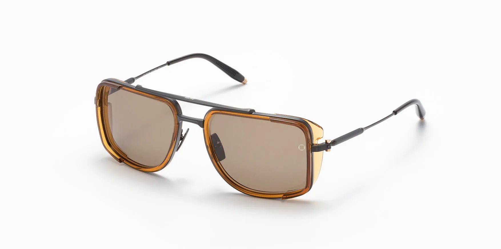 STARGAZER-Brushed Black / Crystal Amber / Dark Brown