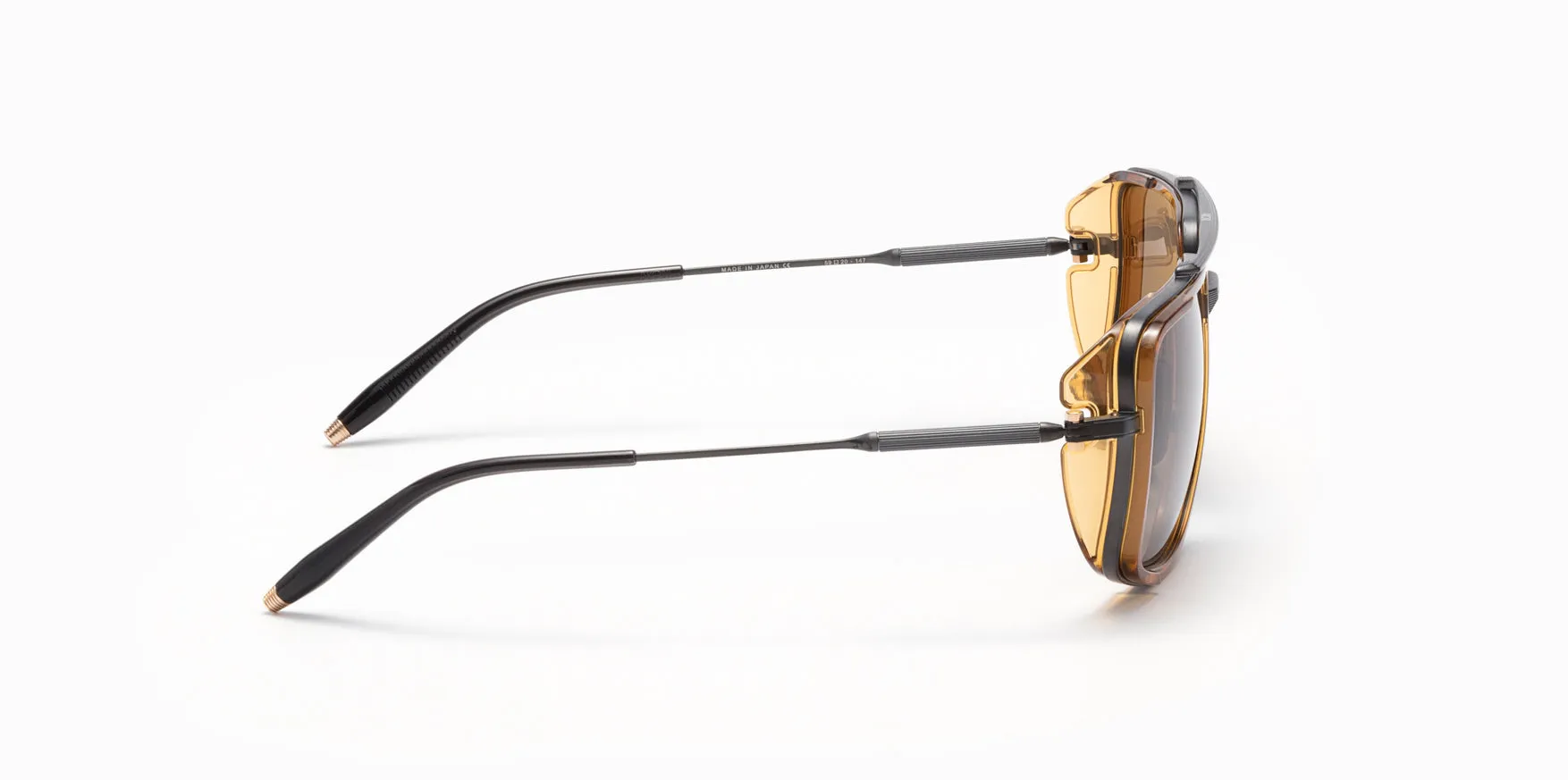 STARGAZER-Brushed Black / Crystal Amber / Dark Brown
