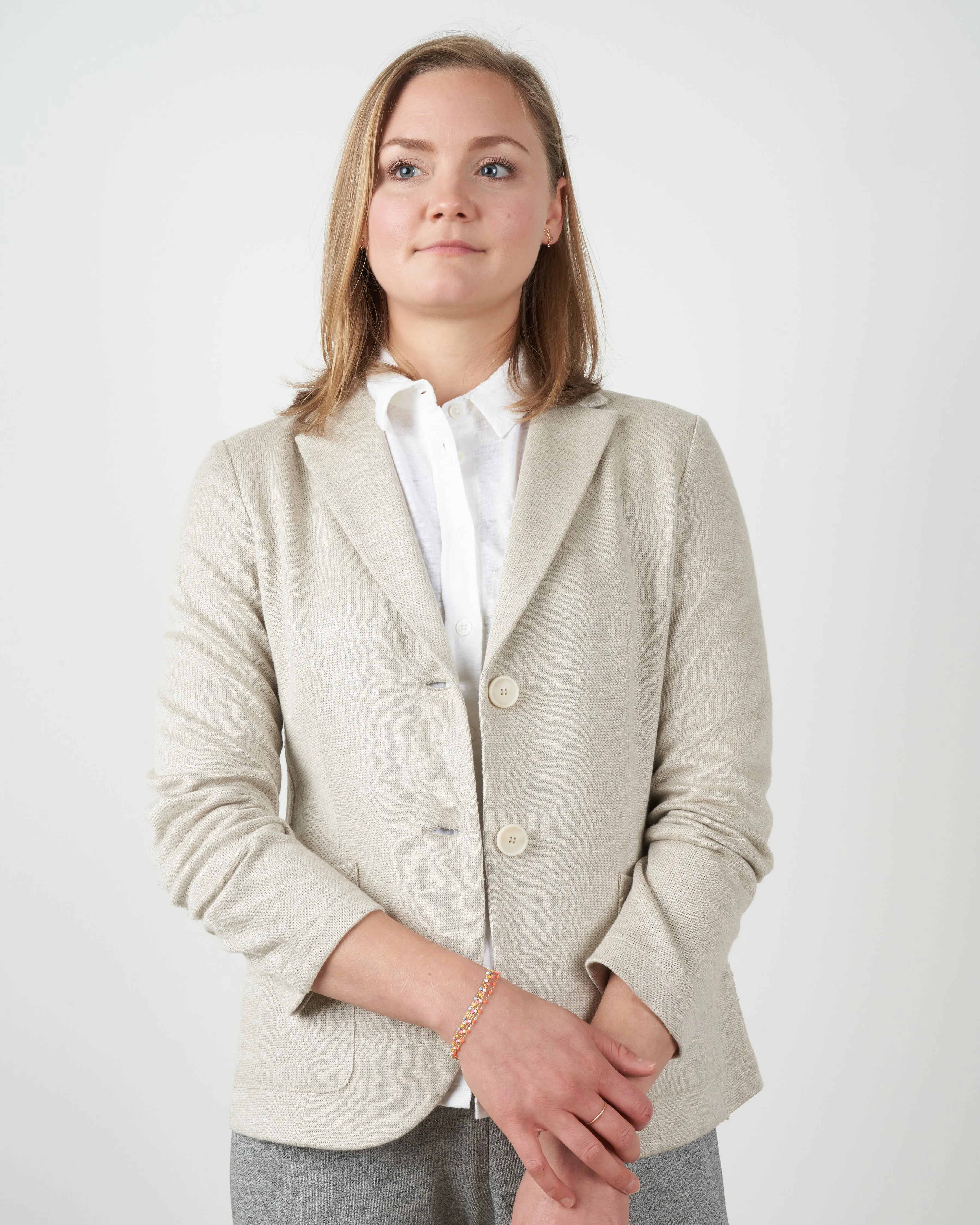 tailored linen blazer - rope