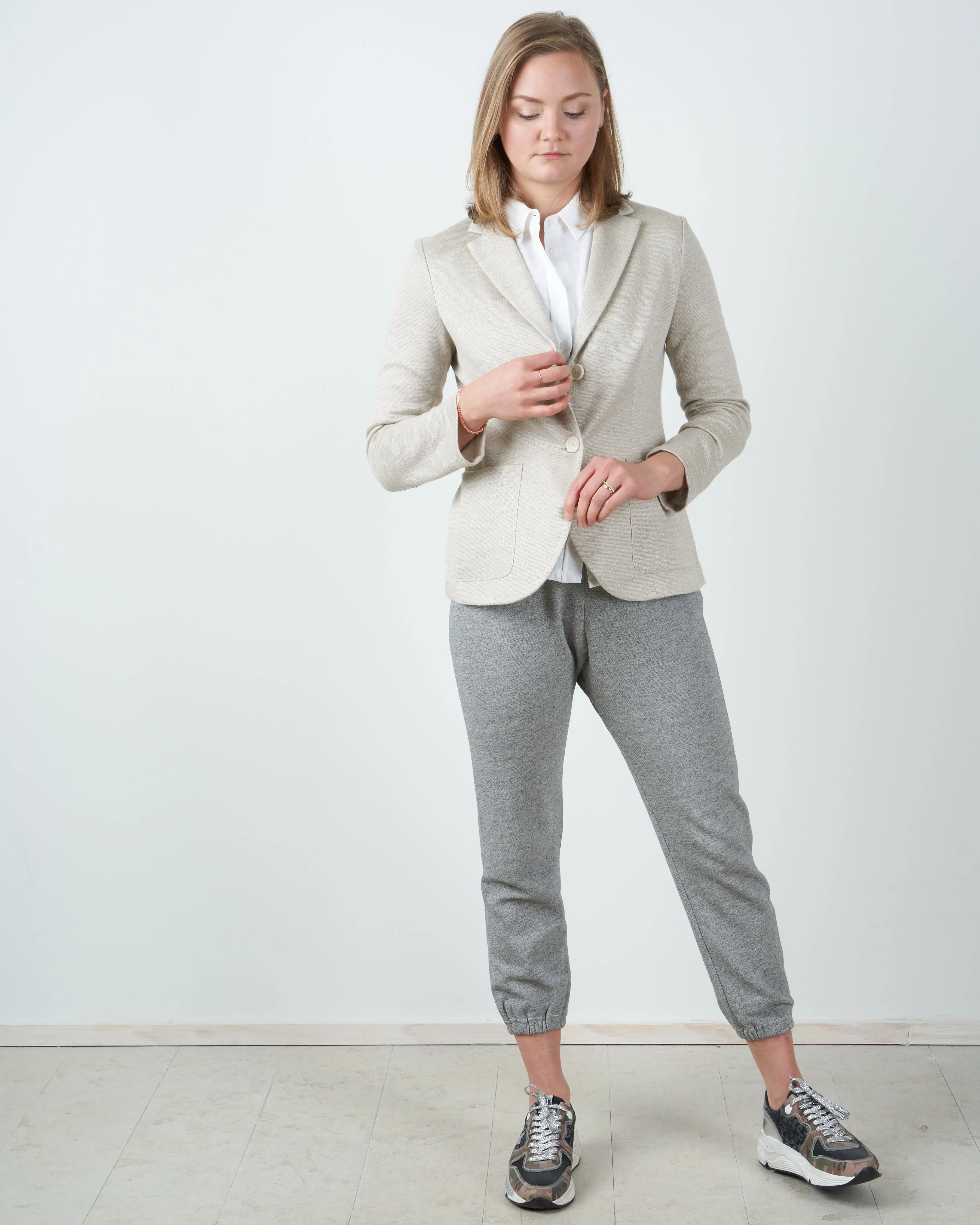tailored linen blazer - rope