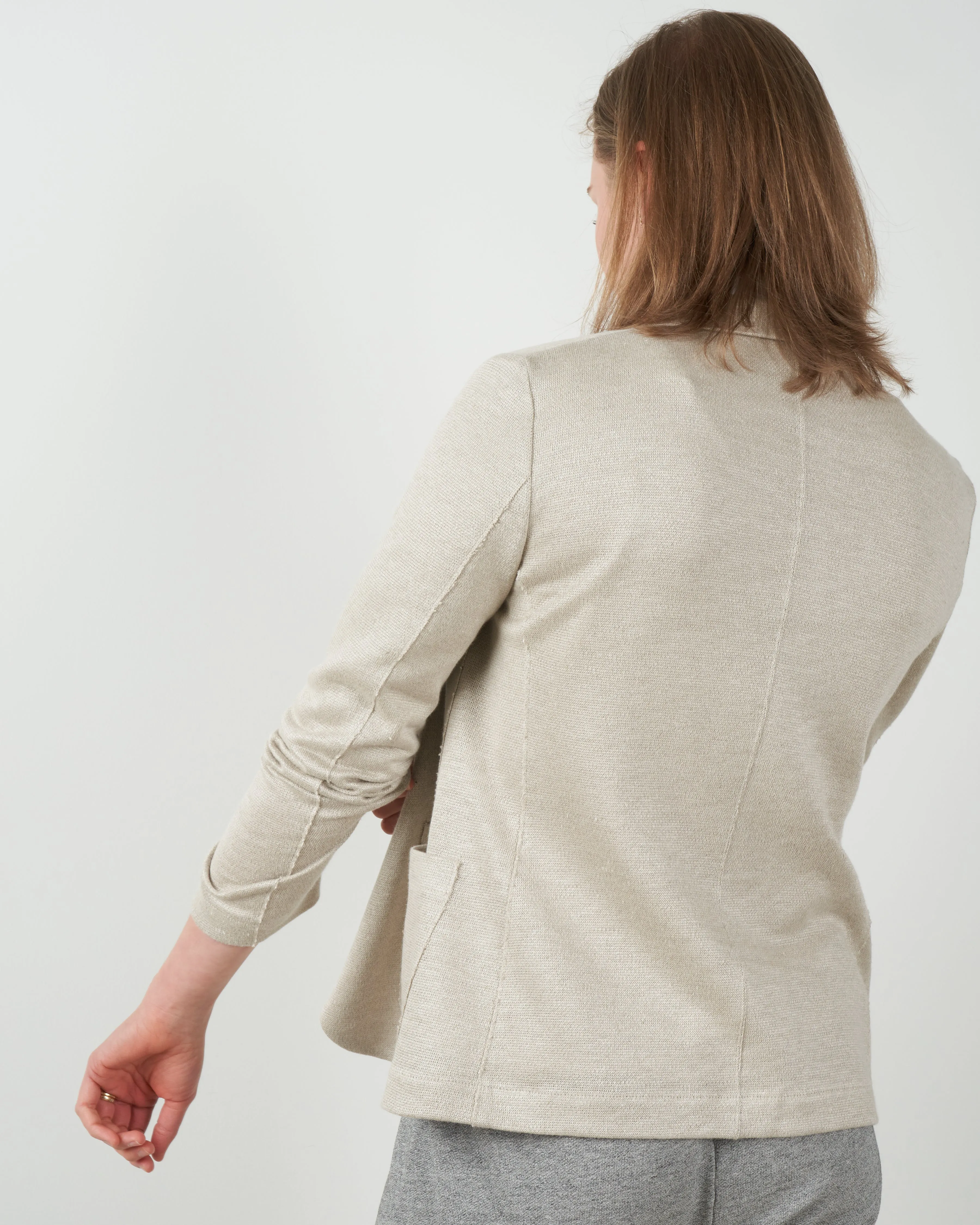 tailored linen blazer - rope