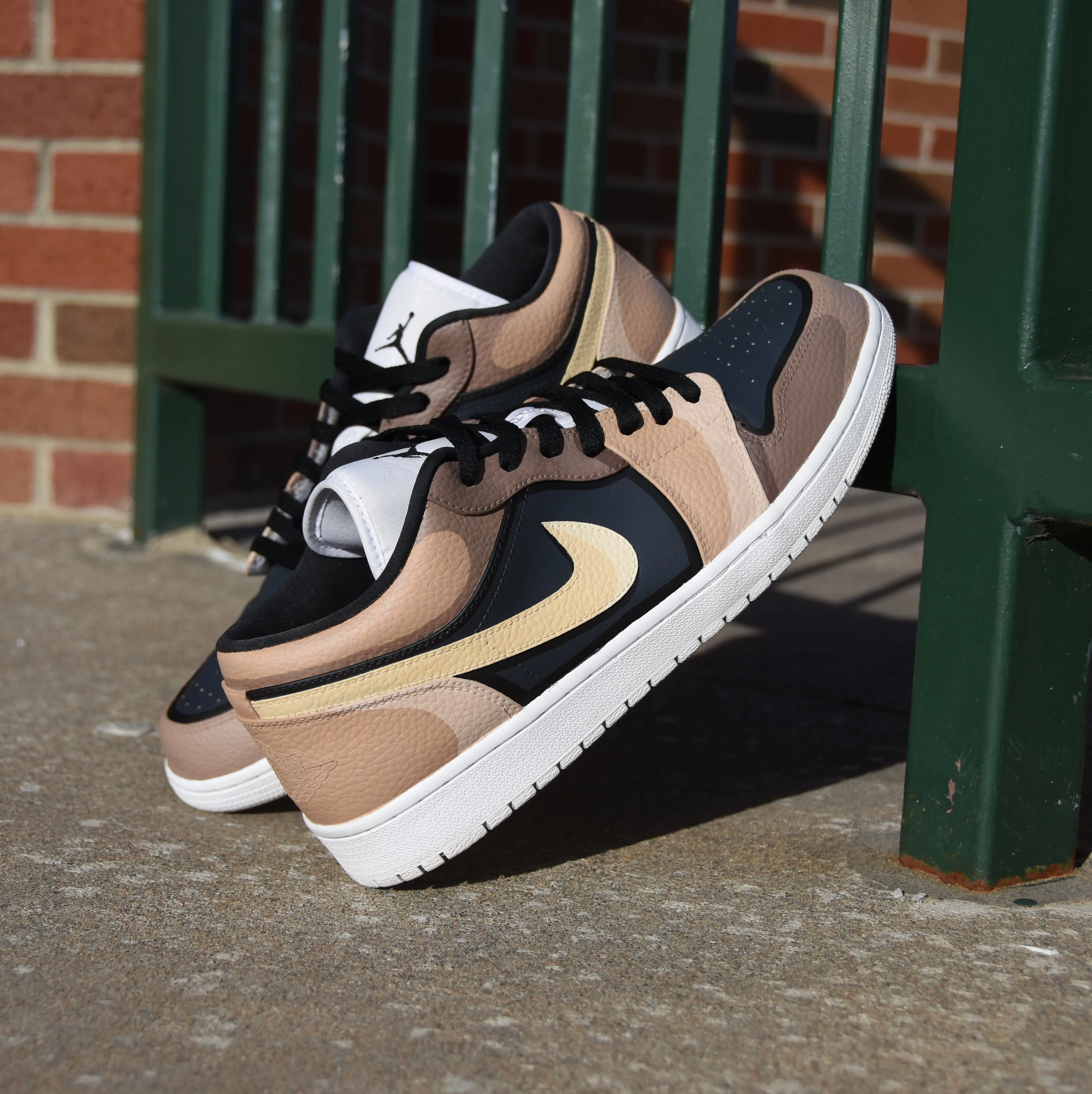 Tan Cartoon Jordan 1 Lows