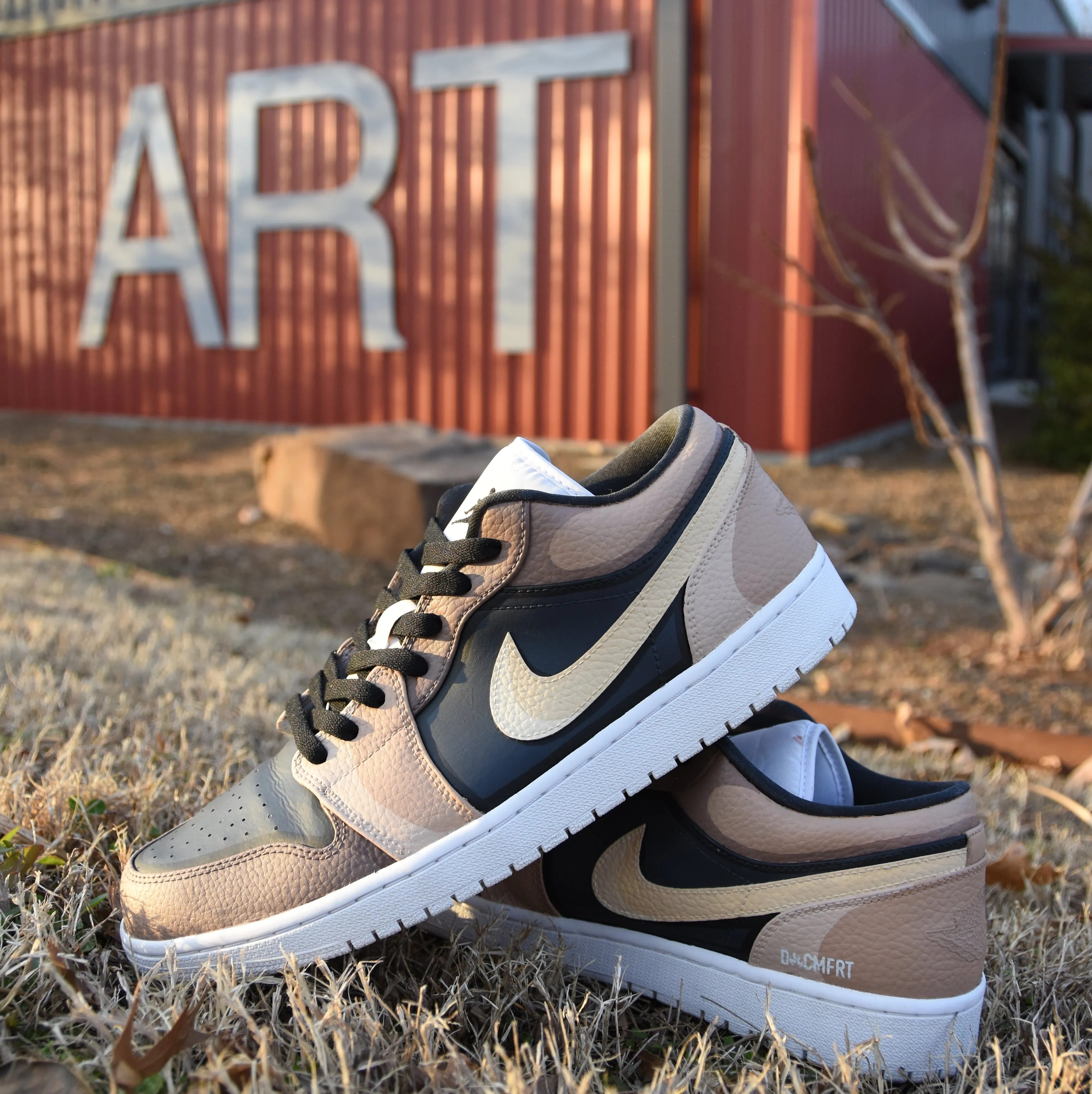 Tan Cartoon Jordan 1 Lows
