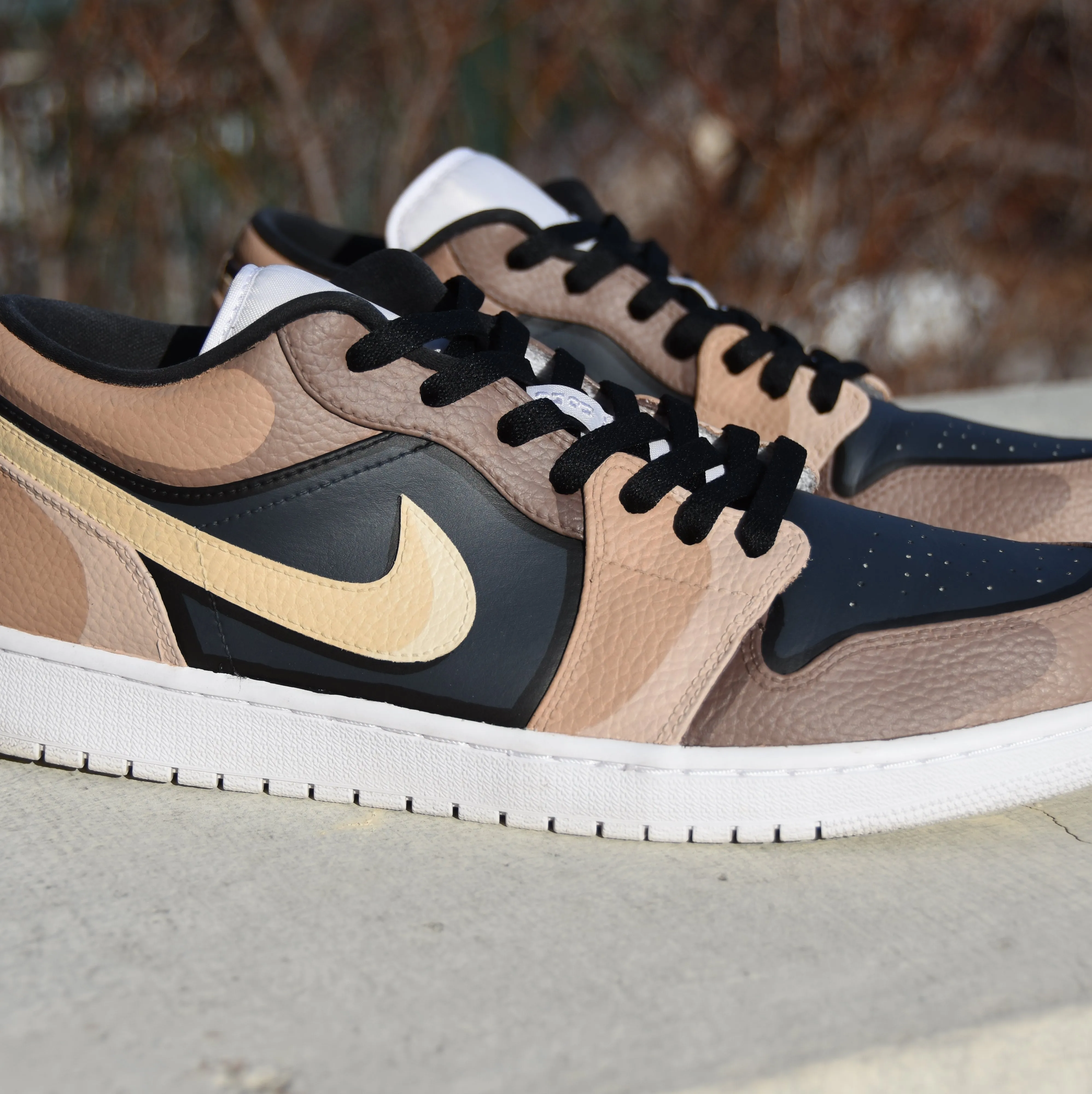 Tan Cartoon Jordan 1 Lows