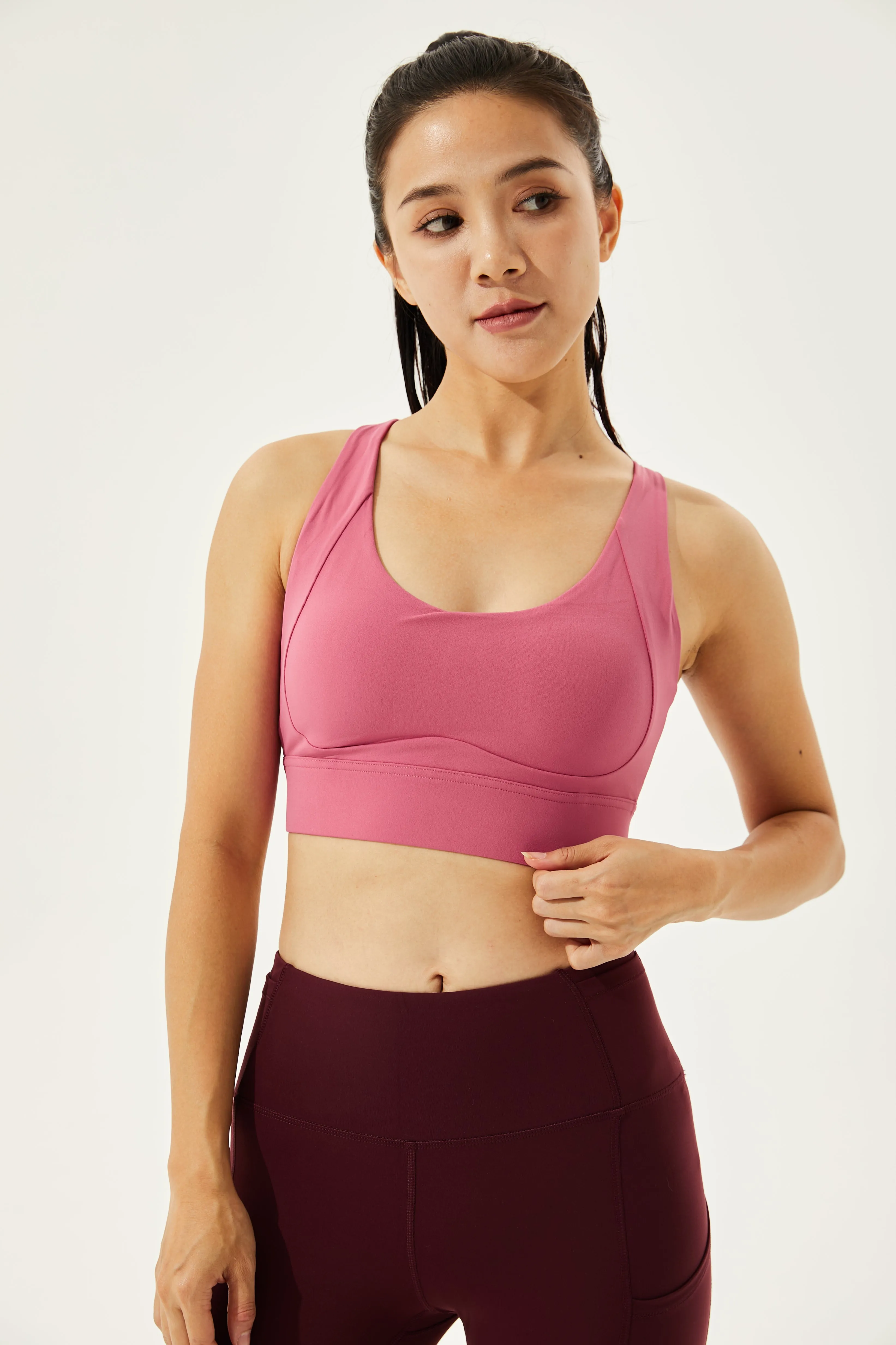 Tangs Display - High Impact Buttery Soft Winsome Sports Bra With Clasps