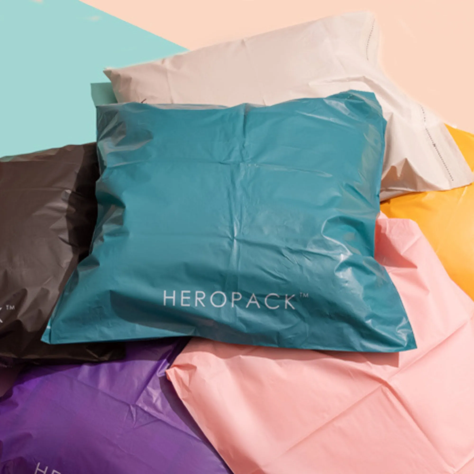 Teal / Green Home Compostable HEROPACK Mailers - from packs of 25 - PRE-ORDER