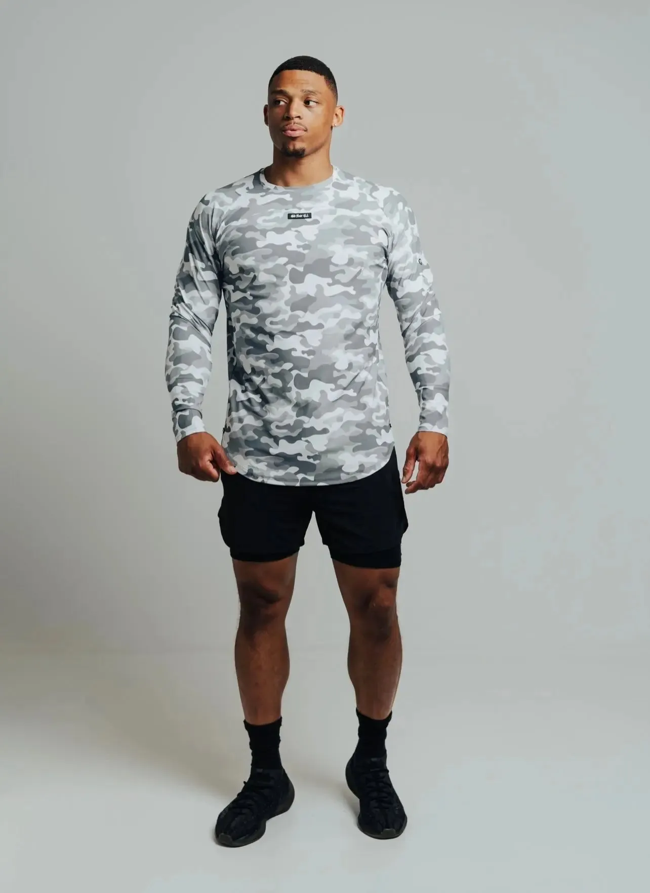 Total War Ai1 “Give Your All” Long Sleeve - Snow Camo