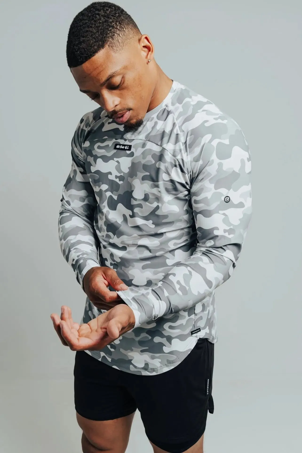 Total War Ai1 “Give Your All” Long Sleeve - Snow Camo