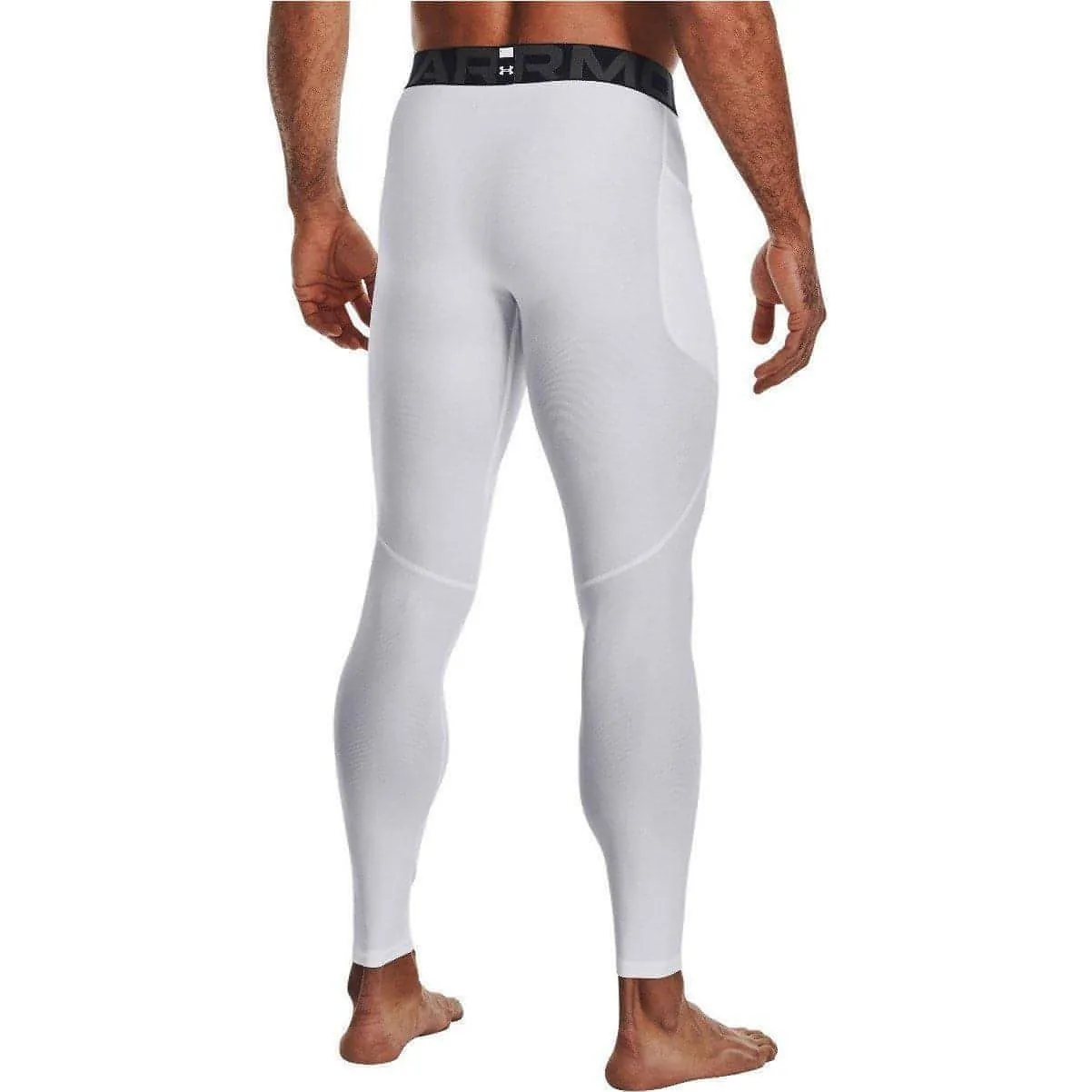 Under Armour HeatGear Compression Mens Long Running Tights - White