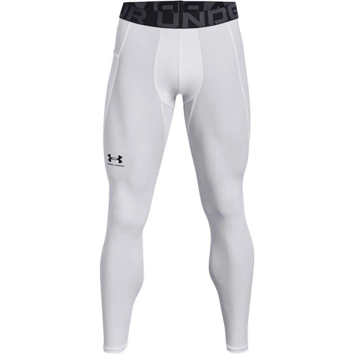Under Armour HeatGear Compression Mens Long Running Tights - White