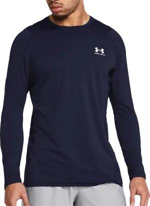 Under Armour HeatGear Fitted Long Sleeve Mens Running Top - Blue