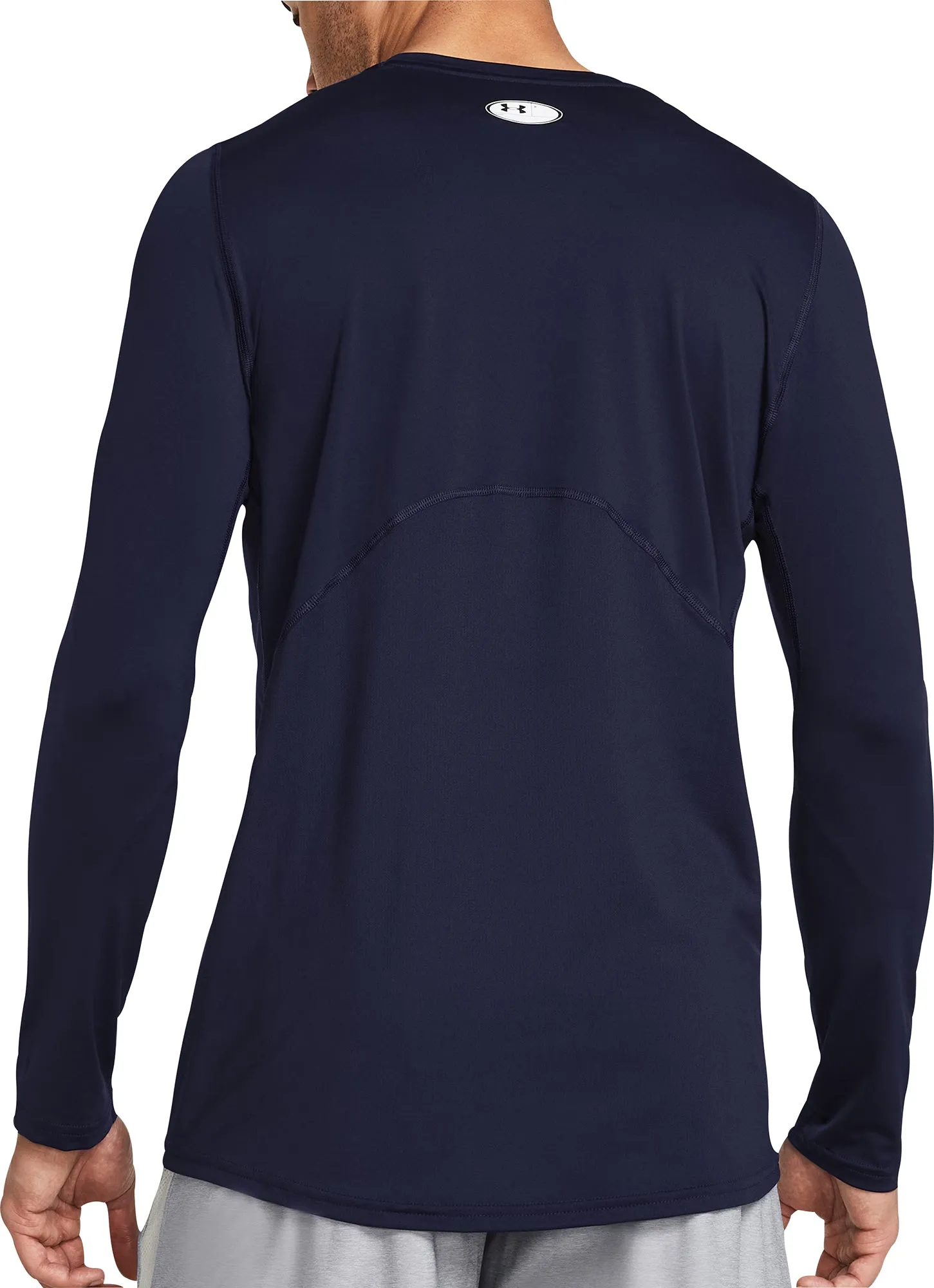 Under Armour HeatGear Fitted Long Sleeve Mens Running Top - Blue
