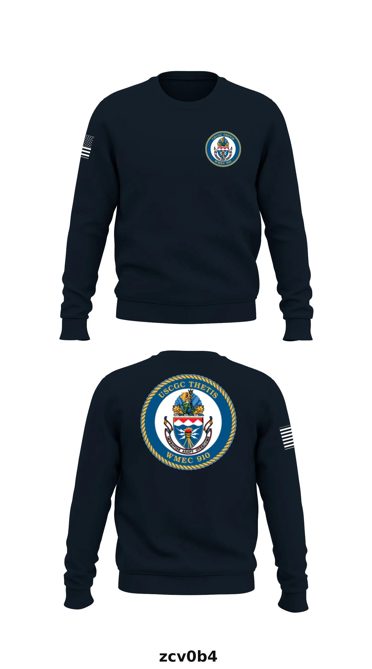 USCGC THETIS Store 1 Core Men's Crewneck Performance Sweatshirt - zcv0b4