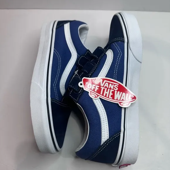 Vans Kids Blue Velcro Sneakers Sz.6.5