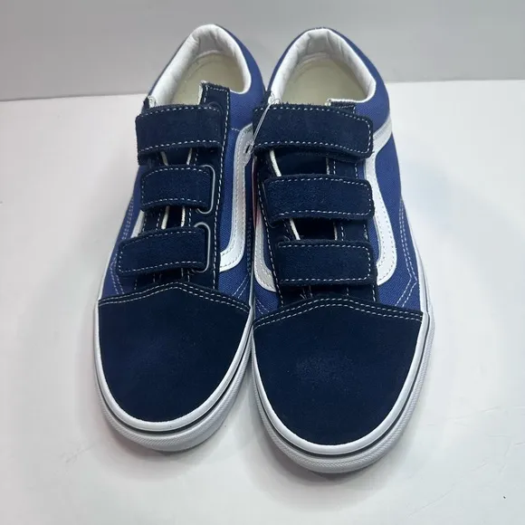 Vans Kids Blue Velcro Sneakers Sz.6.5
