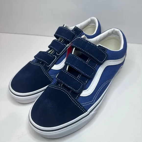 Vans Kids Blue Velcro Sneakers Sz.6.5