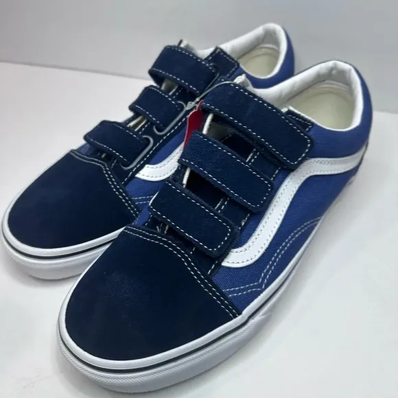 Vans Kids Blue Velcro Sneakers Sz.6.5