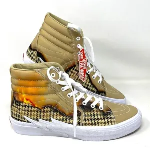 VANS SK8-HI Bolt Big Reveal Taupe Women High Top Canvas Sneakers VN0A5JIVAZP