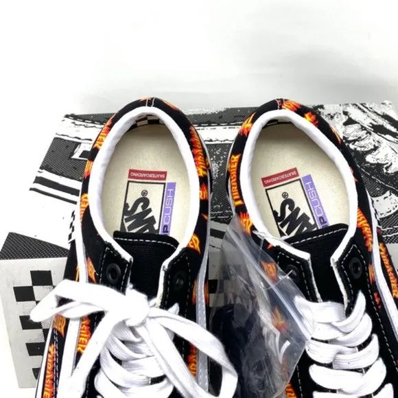 VANS x Thrasher Old Skool Skate Low Top Black Canvas Men’s Sneakers VN0005W0BML