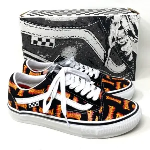 VANS x Thrasher Old Skool Skate Low Top Black Canvas Men’s Sneakers VN0005W0BML