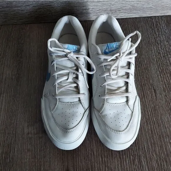 Vintage Nike Sneakers White &amp; Blue Size 5.5Y