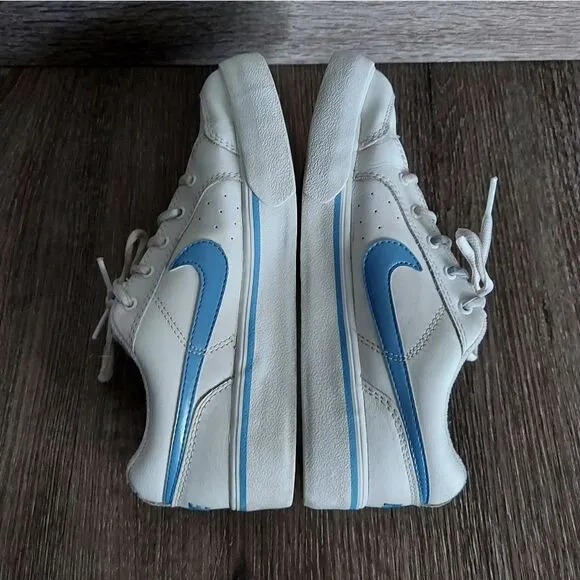 Vintage Nike Sneakers White &amp; Blue Size 5.5Y
