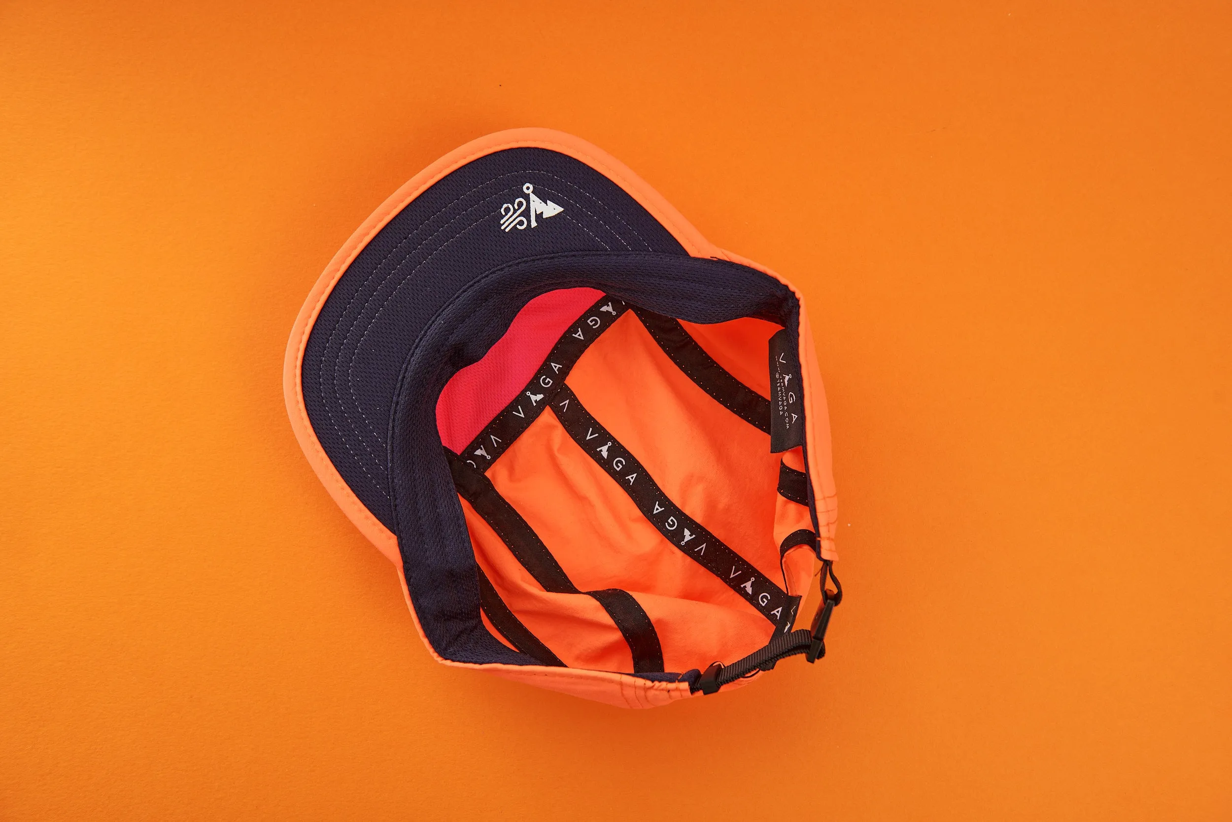 Windproof Club Cap - Orange & Navy