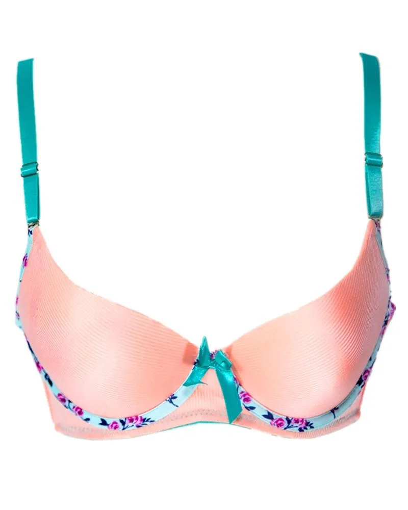 Women Push up Underwire Smoothing Bra - Peach - 678