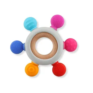 Wonder Tribe Silicone Ring Teether - Rainbow